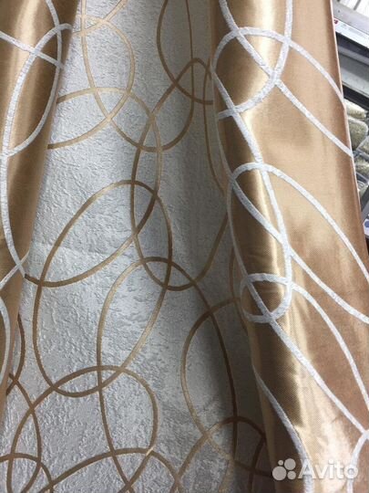 Шторы готовые, блэкаут круги
