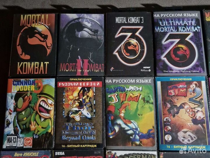Картриджи для sega 16 bit