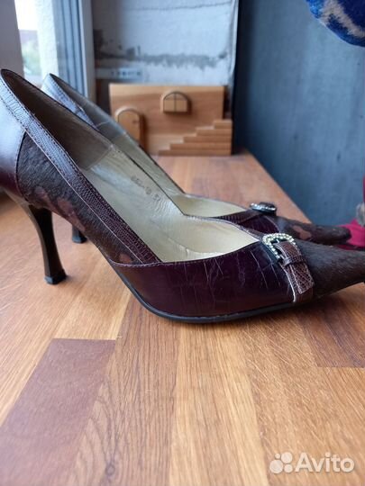 Туфли лодочки кожа лошади