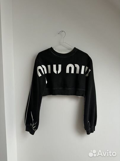 Свитшот кроп Miu Miu XS