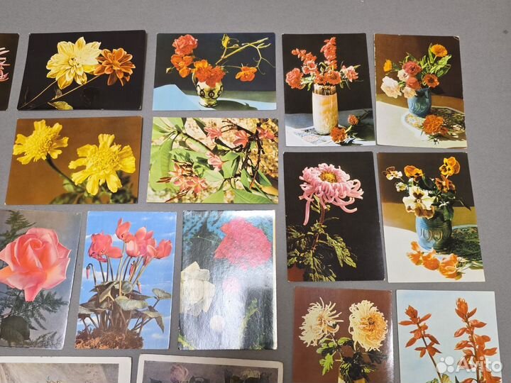 Открытки СССР с цветами