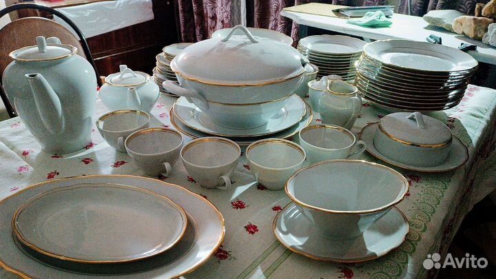 Сервиз чайно-столовый Kahla Porzellan белый ГДР