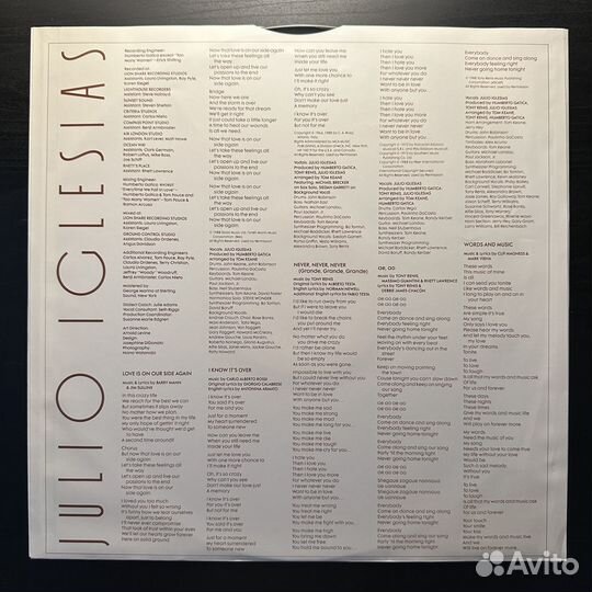 Julio Iglesias – Non-Stop (Голландия 1988г.)