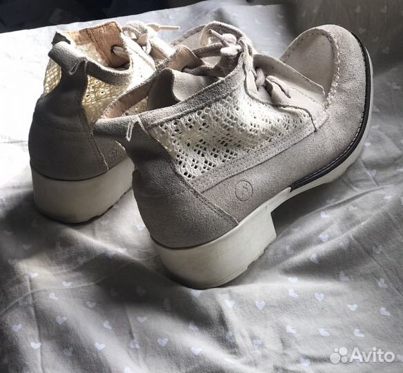 Ботинки жен bronx 40 замш с кружев сеточкой