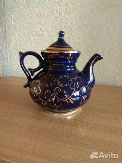 Гжель кобальтовая. Заварочный чайник