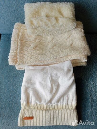 Комплект шапка и снуд женский