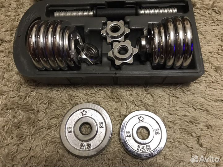 Набор хромированных гантелей York Fitness 15kg