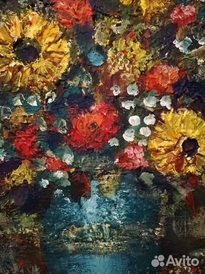 Картина маслом на холсте цветы