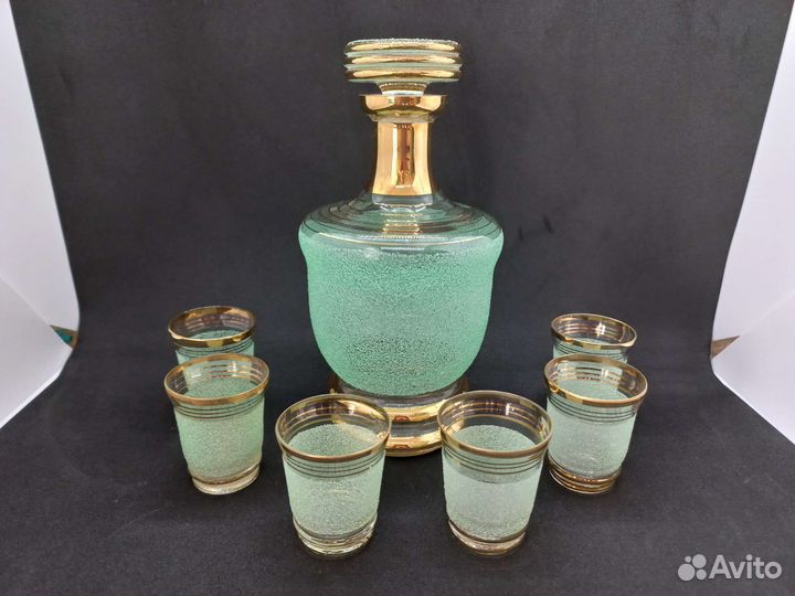 Графин + 6 стопок Красный Гигант