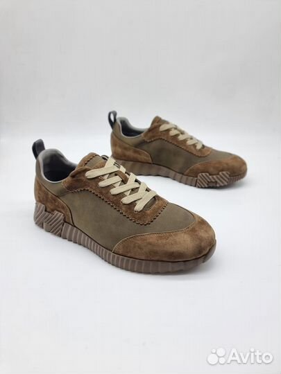 Мужские замшевые кроссовки hermes