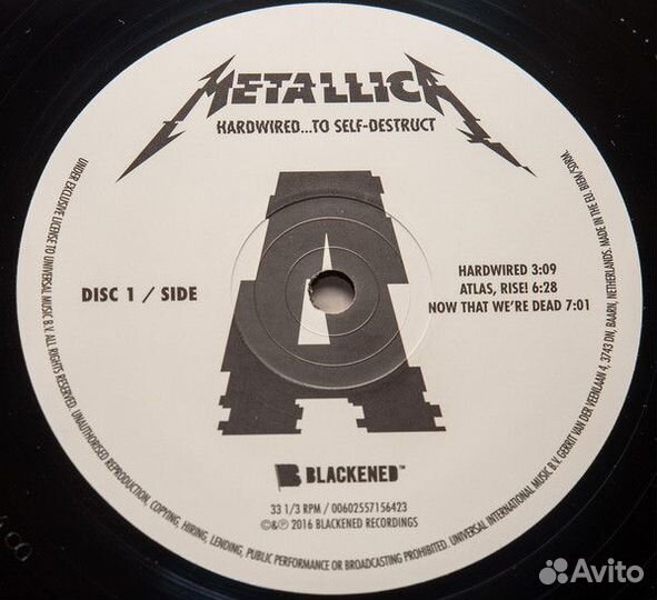 Виниловая пластинка Metallica, Hardwired.To Self-Destruct