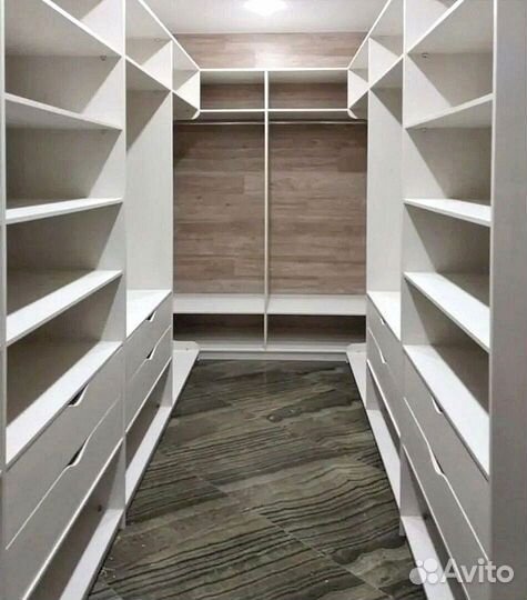 Гардеробная на заказ, производство мебели