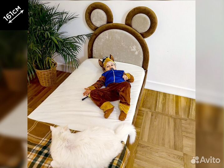 Кровать Мишка с ушками детская кровать для мальчик
