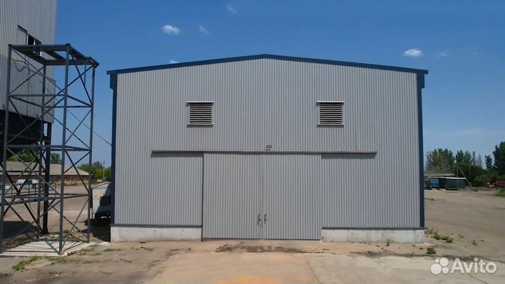 Ангар из сэндвич панелей