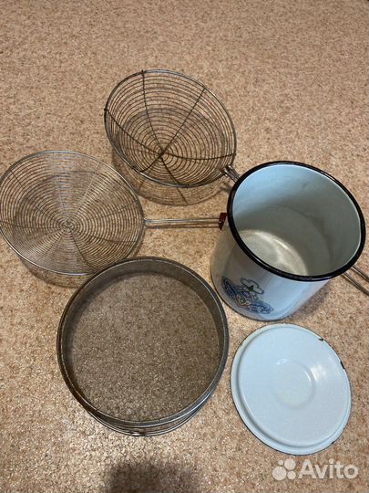 Шумовки, сито и бидон бу