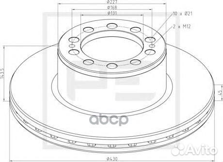 016.672-00A диск тормозной 430/131x45/143.5 10