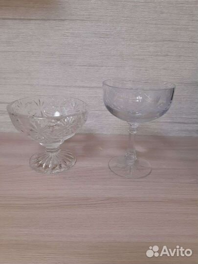 Ваза для варенья хрустальная СССР