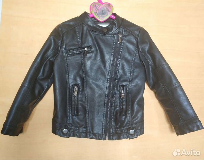 Кожаная куртка детская на 3-4 года
