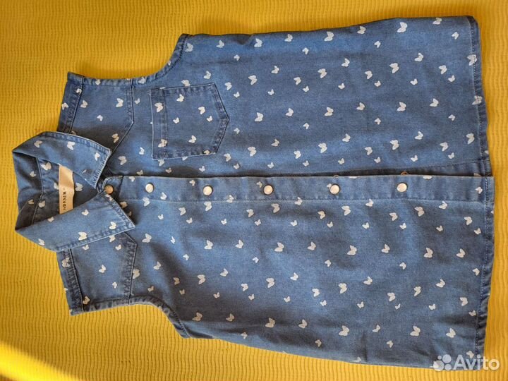 Джинсовая рубашка девочке