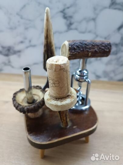 Старинный набор ГДР. штопор открывашка кость рог