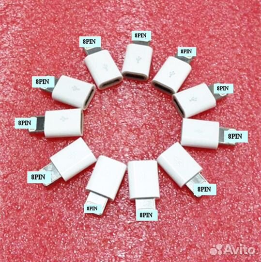 Переходник с microUSB на Apple Lighting (8-pin)