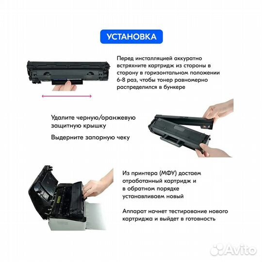 Комплект картриджей w2030x, LJ M454, 415X без чипа