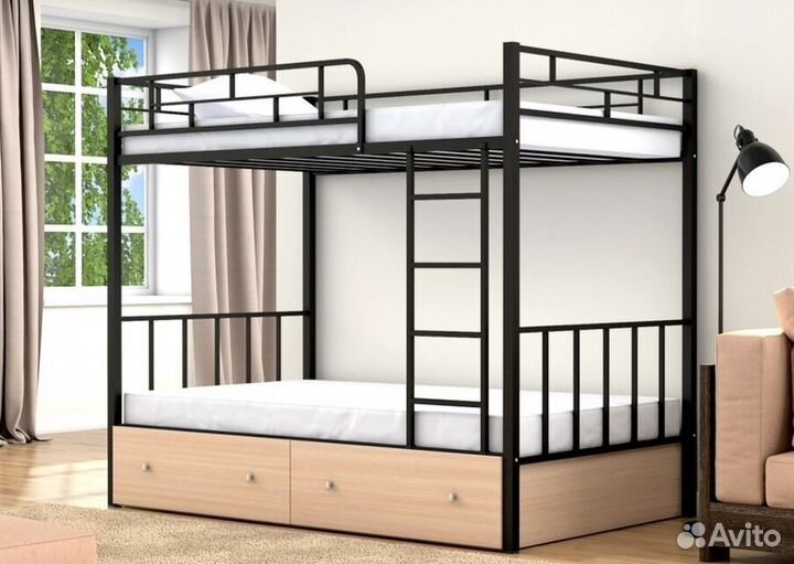 Двухъярусная кровать металлические