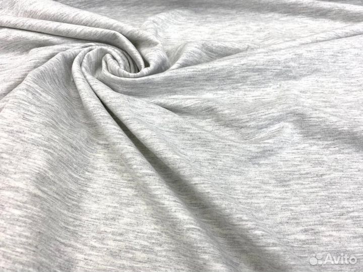Ткань Футер 2-х нитка Меланж Св. Серый