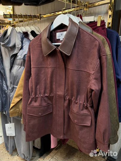 Парка весна осень замшевая