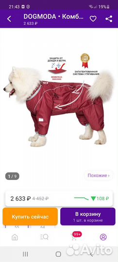 Комбинезон для собаки