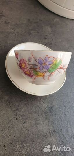 Чашка с блюдцем коллекционная миниатюра