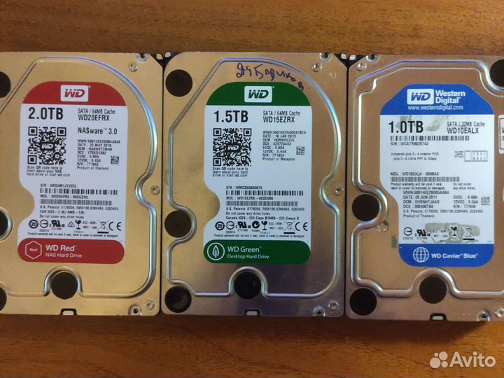 Жесткий диск 1 тб- 2 тб. 3,5