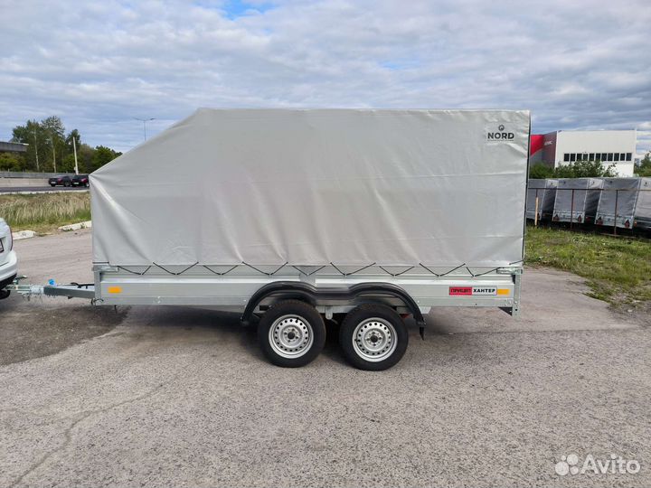 Прицеп усиленный 3,5х1,5 двухосный с тентом