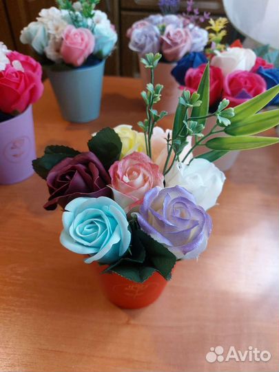 Букет из мыльных роз