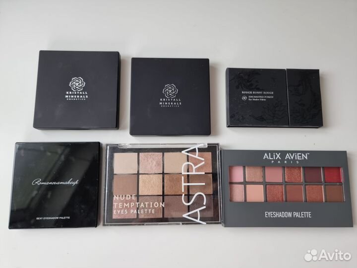 Палитры теней romanovamakeup, inglot и тд