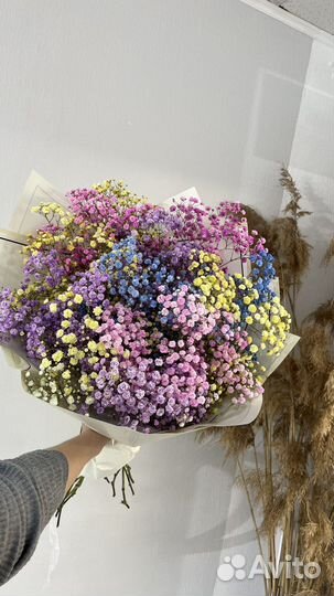 Коробки, букеты из гипсофилы с доставкой