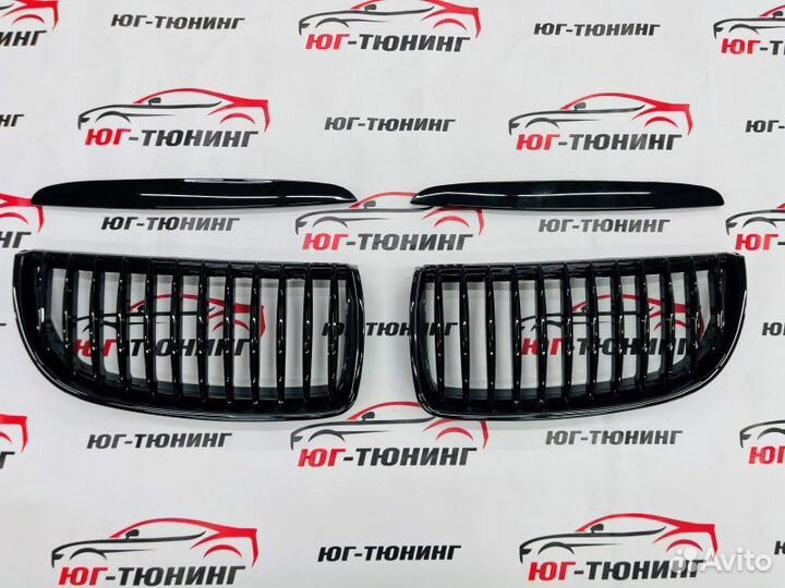 Ноздри на бмв е90 2005-2008 двойные черные Bmw