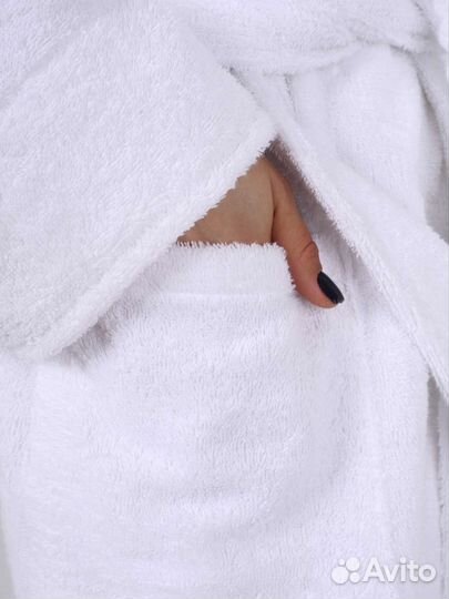 Белый махровый халат от 42 до 56