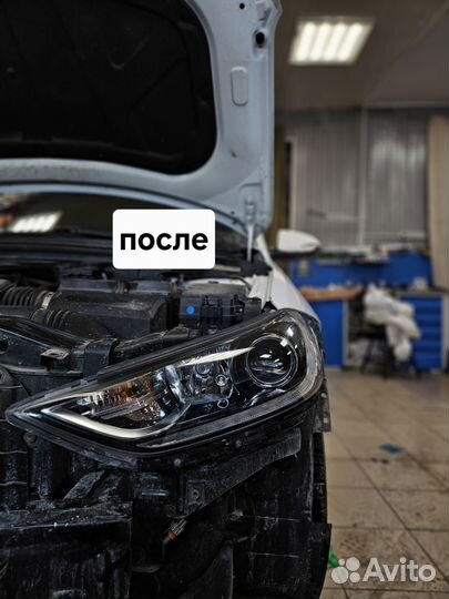 Установка bi LED линз, оклейка плёнкой