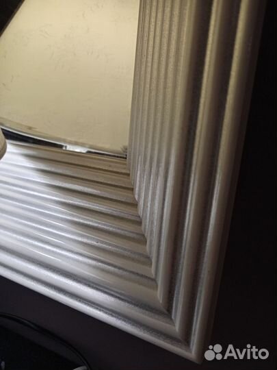 Зеркало белый глянец 80 на 100