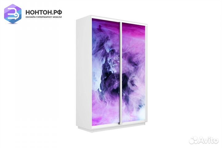 Шкаф-купе 2-х дверный Нонтон фото №1011 / белый сн