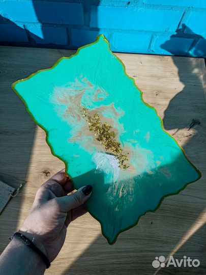 Поднос эпоксидная смола