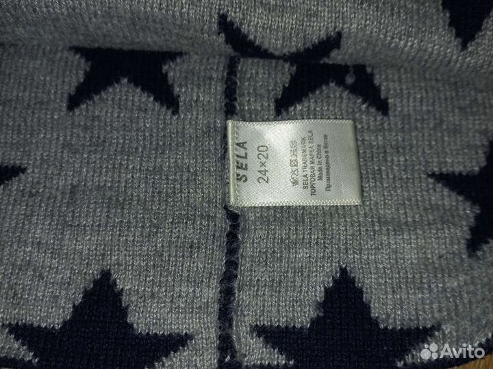 Комплект шапка и снуд для мальчика sela