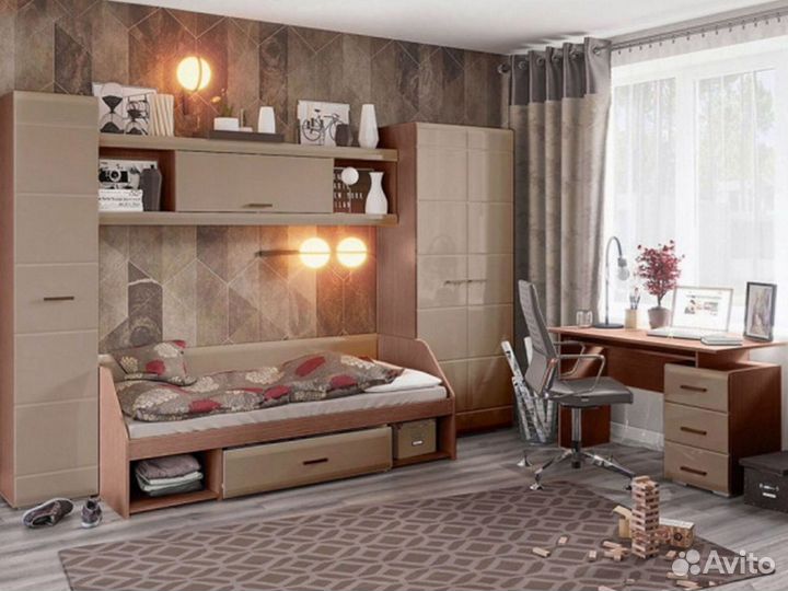 Надстройка одноярусной кровати Симба кофе