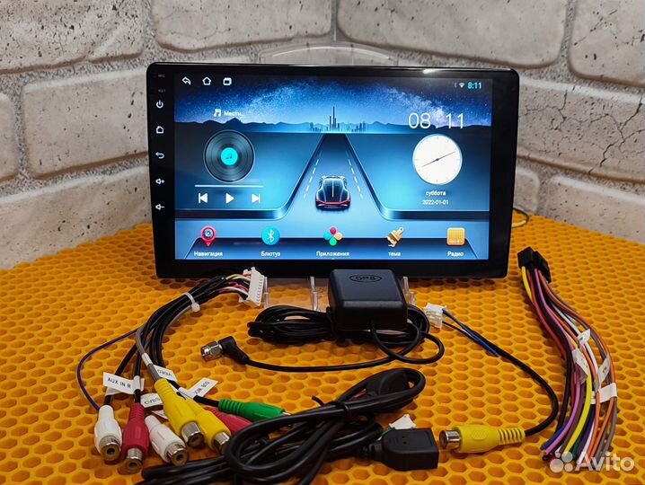 Магнитола андроид 9 дюймов Full HD экран 2гб озу