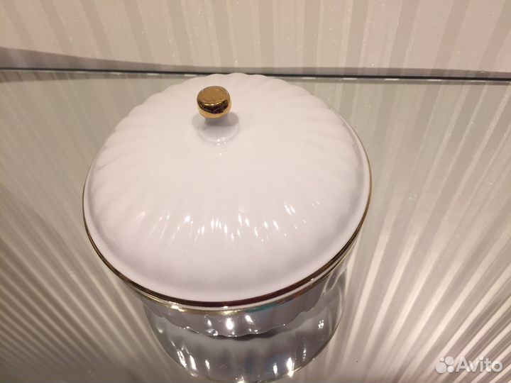 Масленка сахарница шкатулка фарфор СССР лзфи