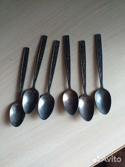 Ложки чайные 6шт мельхиор СССР