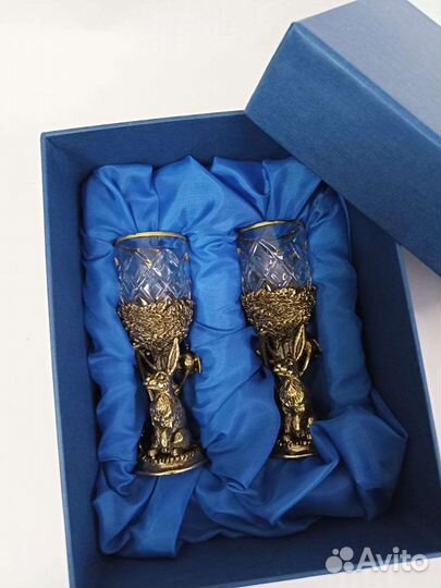 Рюмки на две персоны Зайчики