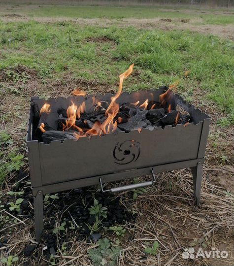 Мангал, 49х29х36.5 см, сталь, 2 мм