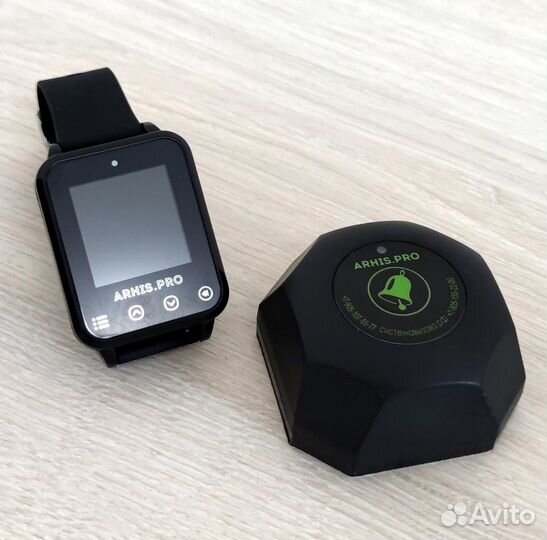 Кнопка вызова официанта модель Бургер и часы Элит